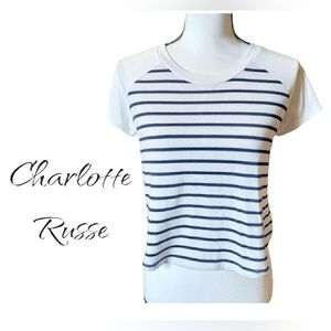 Charlotte Russe striped top Womens size medium crop style